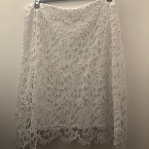 White lace skirt plus size